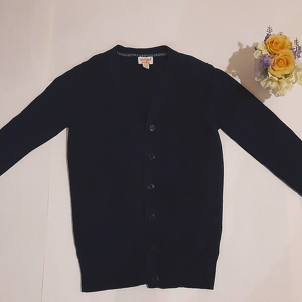 Blue school uniform cardigan